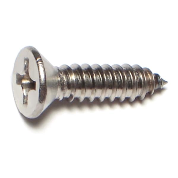 Midwest Fastener Sheet Metal Screw, #14 x 1 in, 18-8 Stainless Steel Flat Head Phillips Drive, 50 PK 53590 - main